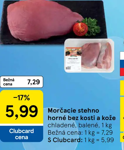 Morčacie stehno horné bez kosti a kože