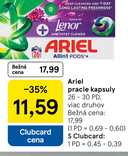 Ariel pracie kapsuly - viac druhov
