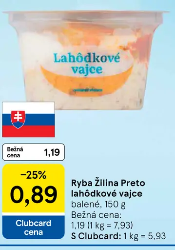 Ryba Žilina Preto lahôdkové vajce