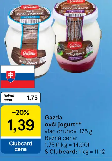 Gazda ovčí jogurt
