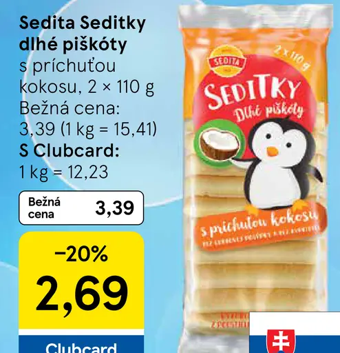 Sedita Seditky dlhé piškóty malina