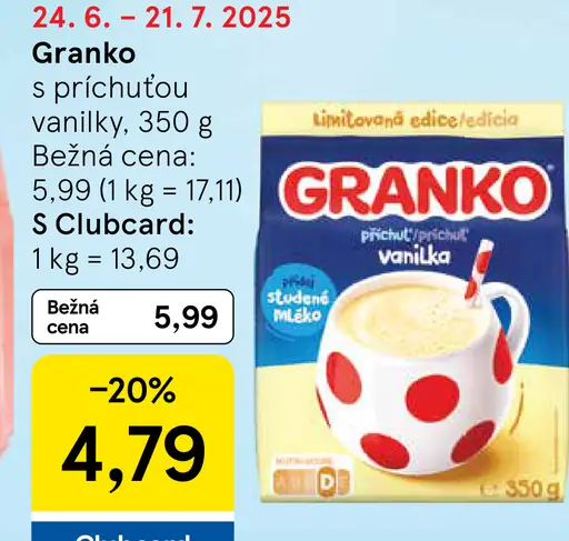 Granko s príchuťou vanilky