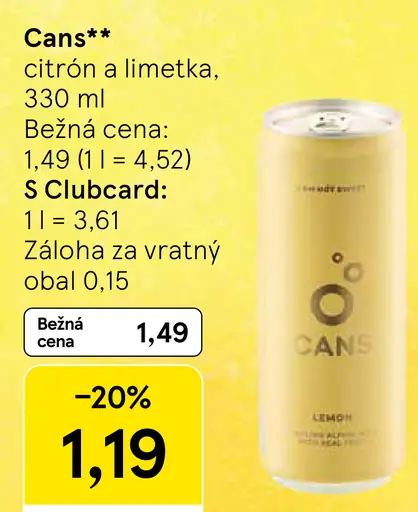 Cans citrón a limetka plechovka