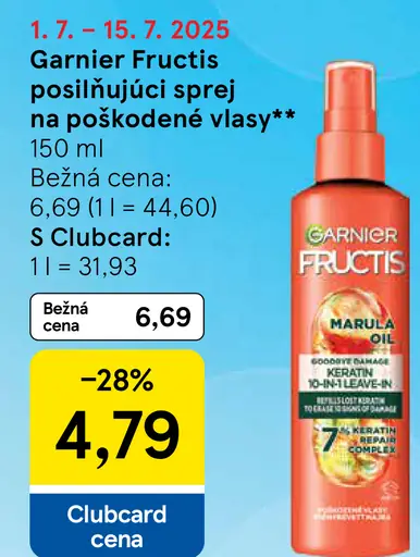 Garnier Fructis posilňujúci sprej na vlasy