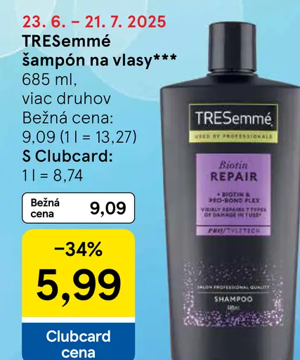 Tresemmé šampón na vlasy