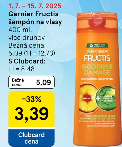 Garnier Fructis šampón na vlasy