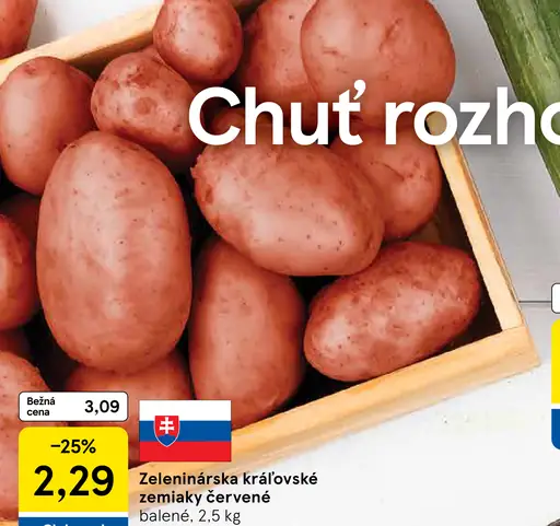 Zeleninárska červené zemiaky
