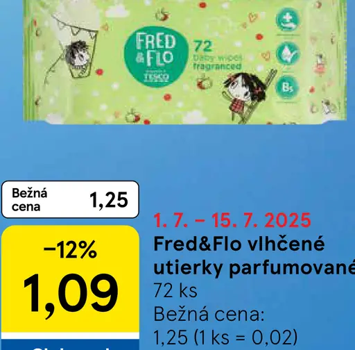 Fred&Flo vlhčené utierky parfumované