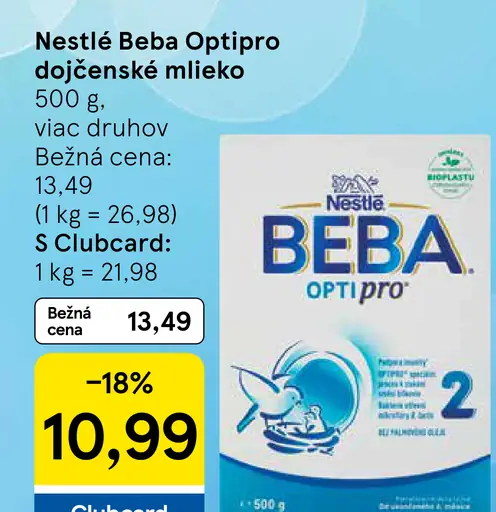 Nestlé Beba dojčenské mlieko
