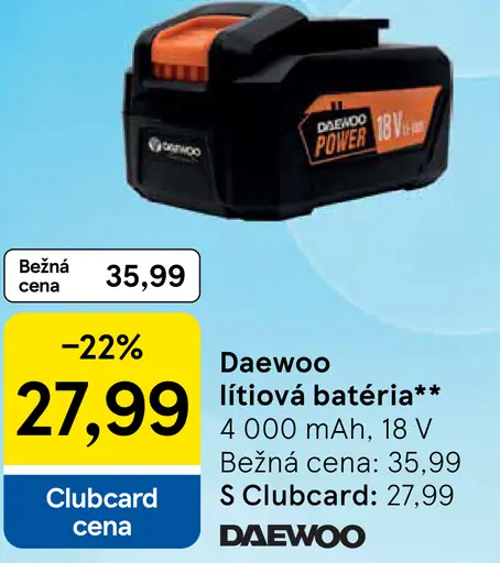 Daewoo litová batéria