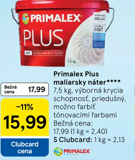 Primalex Plus maliarsky náter