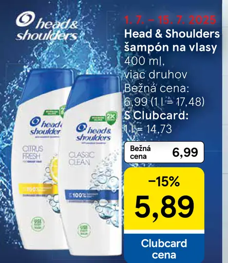 Head & Shoulders šampón na vlasy