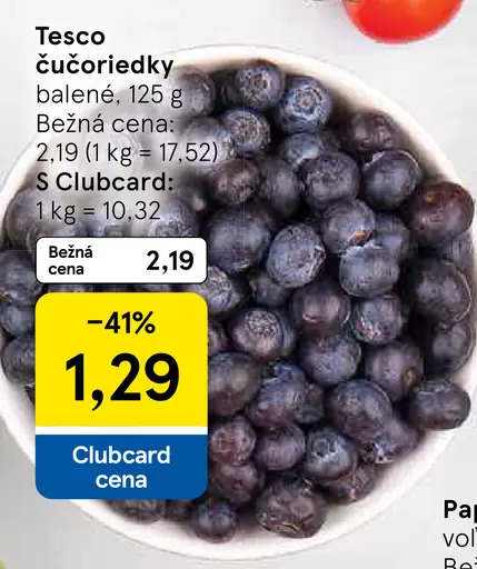 Tesco čučoriedky