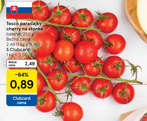 Tesco paradajky cherry na stonke