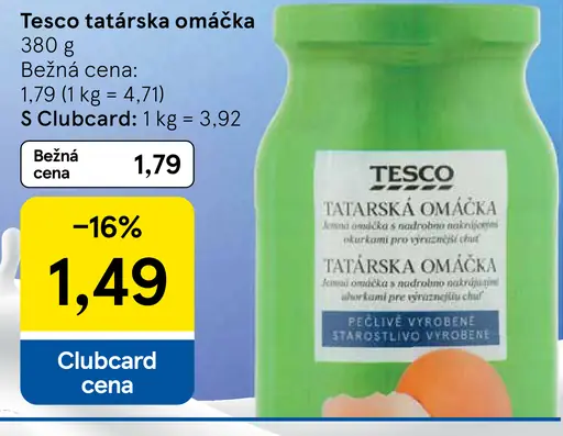 Tesco tatárska omáčka