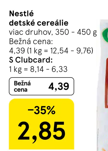 Nestlé detské cereálie