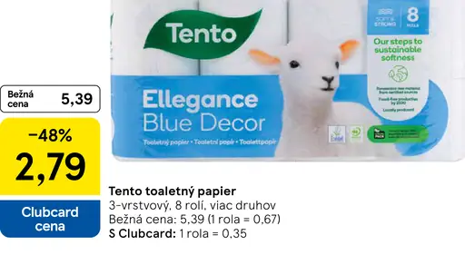 Tento Toaletný Papier Elegance Blue Decor