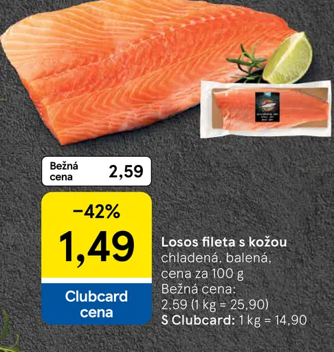 Losos fileta s kožou