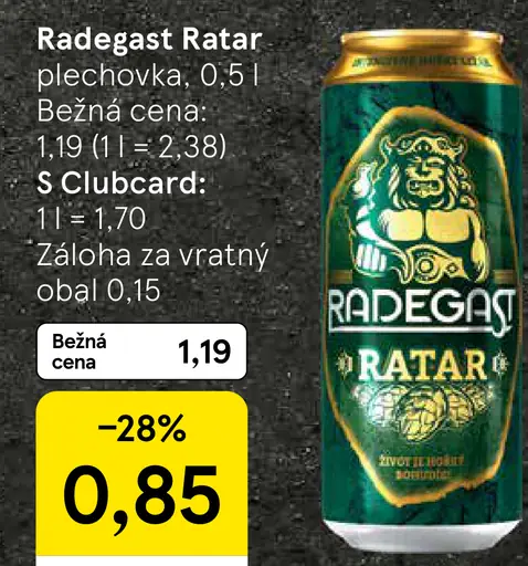Radegast plechovka