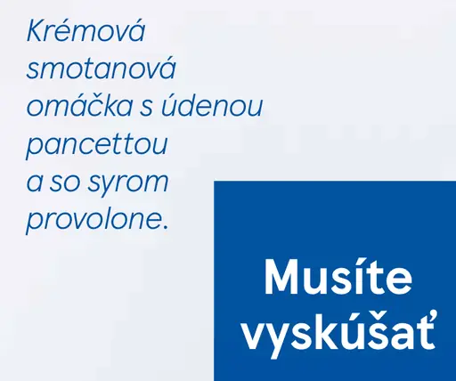 Tesco omáčka so smotanou, syrom provolone a s údenou pancettou
