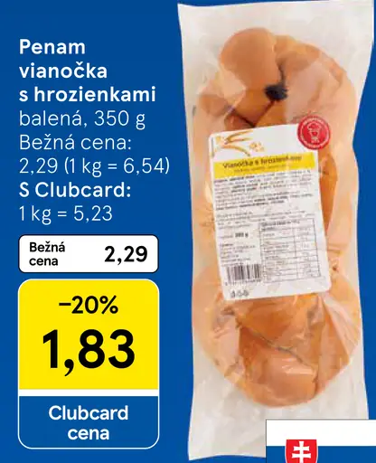 Penam Vianočka s hrozienkami