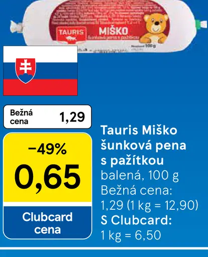 Tauris Miško šunková pena s pažítkou