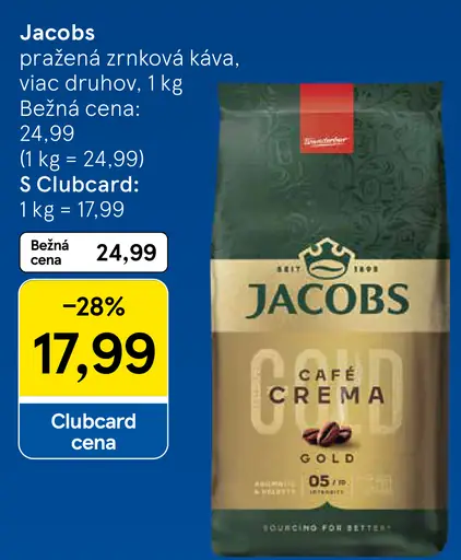Jacobs pražená zrnková káva