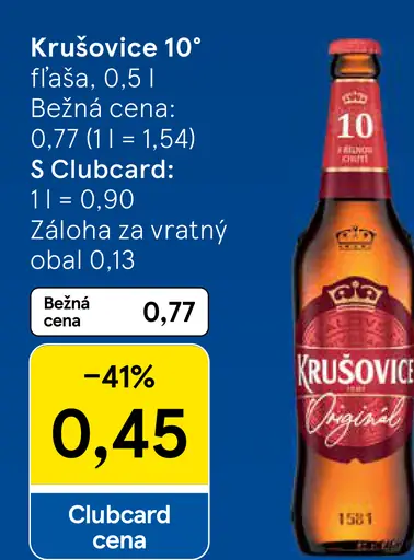 Krušovice fľaša