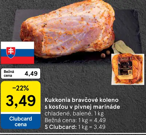 Kukkonia bravčové koleno s kosťou v pivej marináde