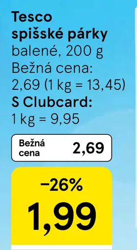 Tesco spišské párky