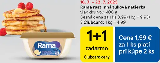 Rama rastlinná tuková nátierka
