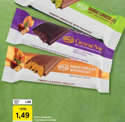 Bolci dubajská čokoládová tyčinka