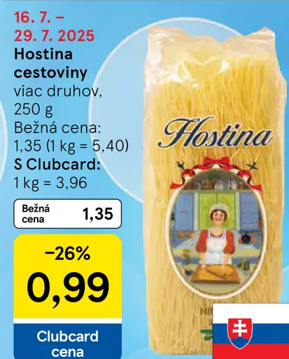 Hostina cestoviny