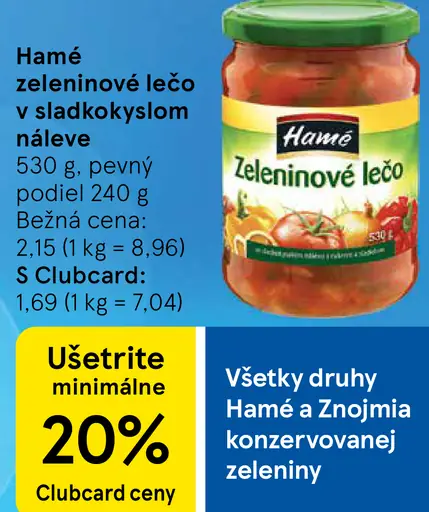 Hamé Zeleninové lečo v sladkokyslom náleve