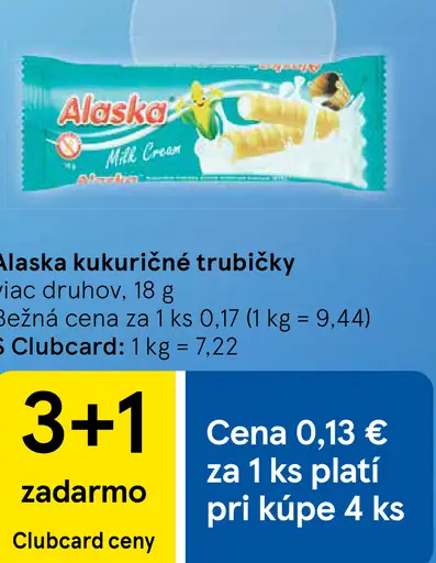 Alaska kukuričné trubičky