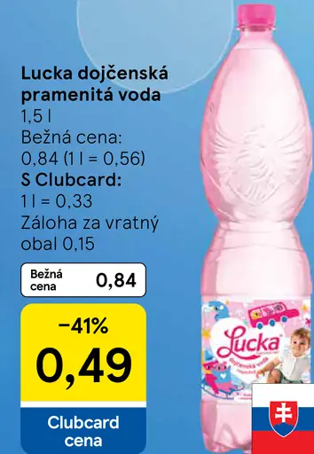 Lucka dojčenská pramenitá voda