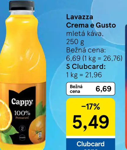Lavazza Crema e Gusto mletá káva vybraná zmes
