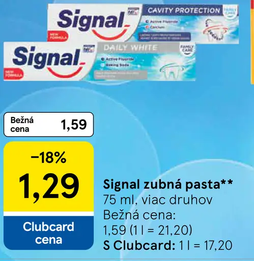 Signal zubná pasta