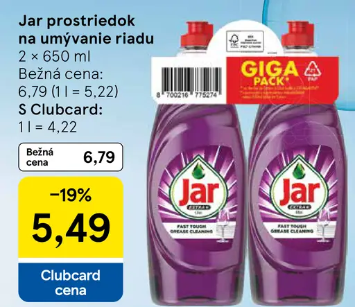 Jar prostriedok na umývanie riadu