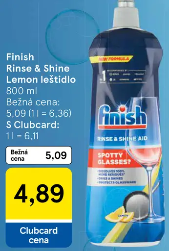 Finish Rinse & Shine Lemon leštidlo