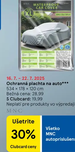 Ochranná plachta na auto