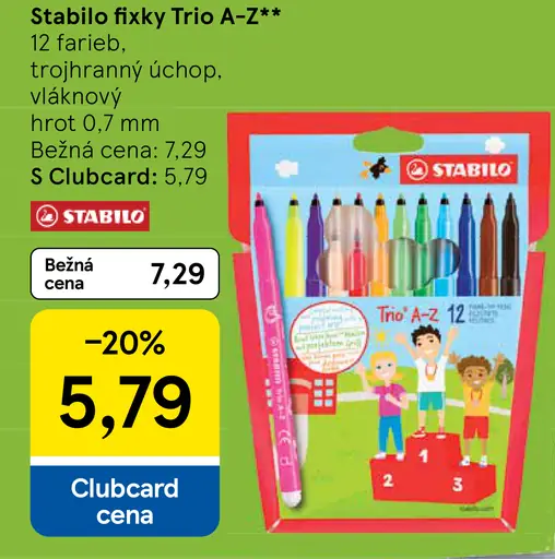 Stabilo fixky Trio A-Z