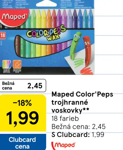 Maped Color'Peps trojhranné voskovky