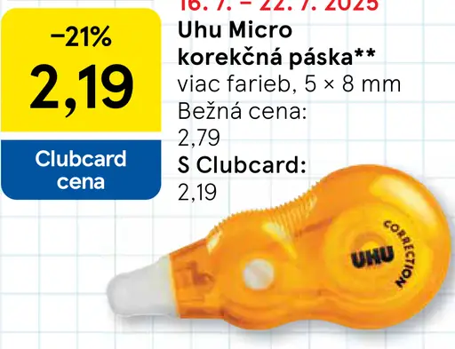 Uhu Micro korekčná páska
