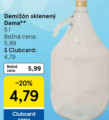 Dama Demižón sklenený