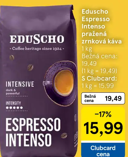Eduscho Espresso Intenso pražená zrnková káva