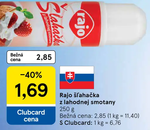 Rajo Šľahačka z lahodnej smotany
