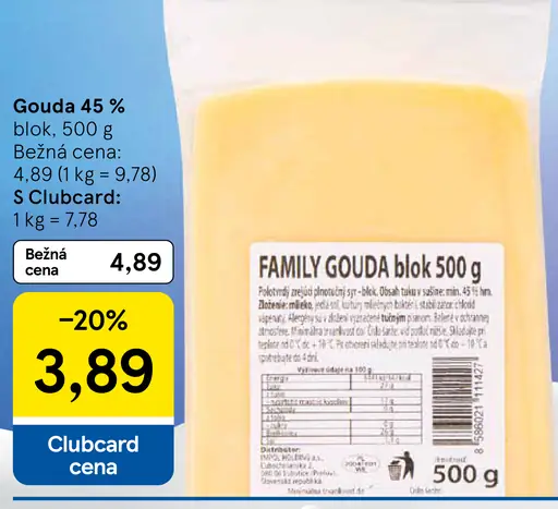 Gouda 45% blok