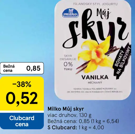 Milko Můj Skyr Vanilka