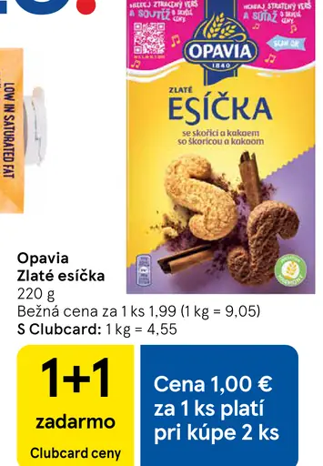 Opavia Zlaté Esíčka so škoricou